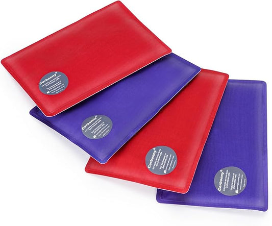 Cerbonny Ice Packs for Lunch Boxes,Soft Ice Packs for Beach Bags,Freezer Packs for Coolers,Reusable Ice Packs for Lunch Boxes and Coolers-Pack of 4