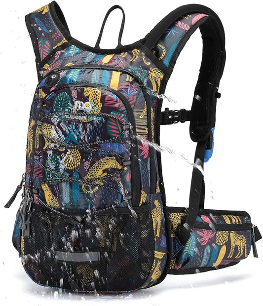 15L Insulated Hydration Backpack Pack with 2L Water Bladder Lightweight Hiking Backpack Bag for Women Men Daypack for Hiking Running Festival Camping Biking