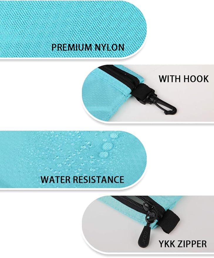 gox Small Toiletry Bag for Men Bulk Cosmetic Bag Dopp Kit Carry On Zipper Pouch Organization Nylon Small Packing Sack Waterproof