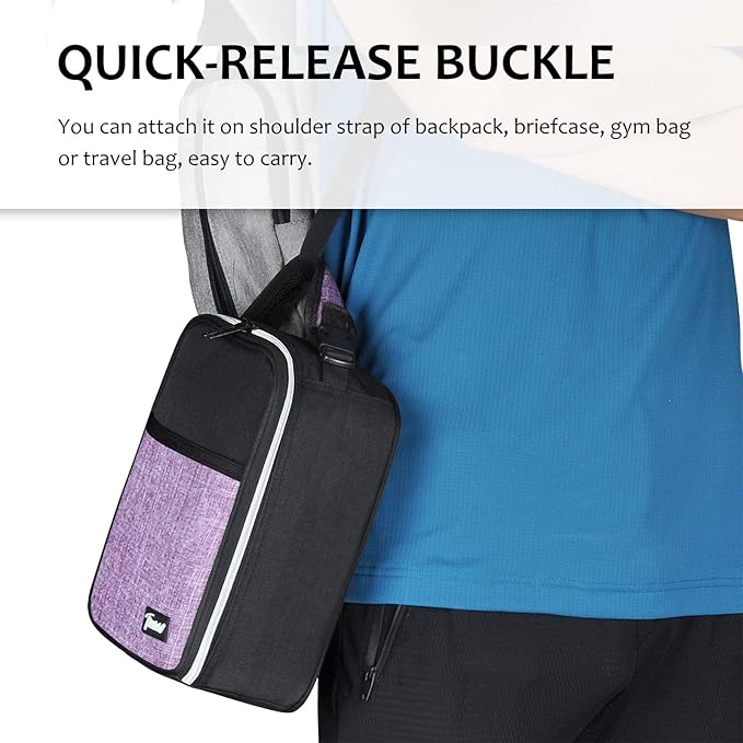 Tirrinia Small Insulated Lunch Bag for Men Women, Splash Proof Mini Portable Reusable Thermal Lunch Box Cooler Tote for Adults & Kids, Black & Purple