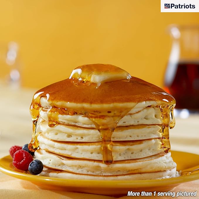 4Patriots Buttermilk Pancake Mix, Emergency Preparedness Pancake Mix, Flapjacks Mix, Perfect For Traveling, Camping, Hunting, Backpacking, Or Survival Scenarios, Fits In Your Bag – 8 Serving Pouch