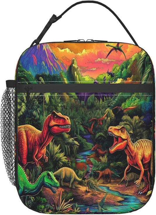 Dinosaur Lunch Bag Insulated Reusable Lunch Box Thermal Cooler Tote For Men Women Work Travel Picnic Hiking