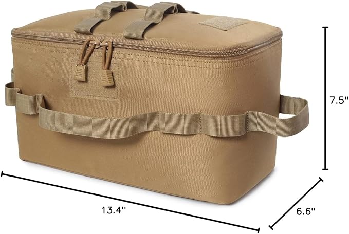 Tactical Camping Storage Bag 11L Tactical Utility Tote Bag Camping Cookware Organizer Trunk Organizer with Shoulder Strap