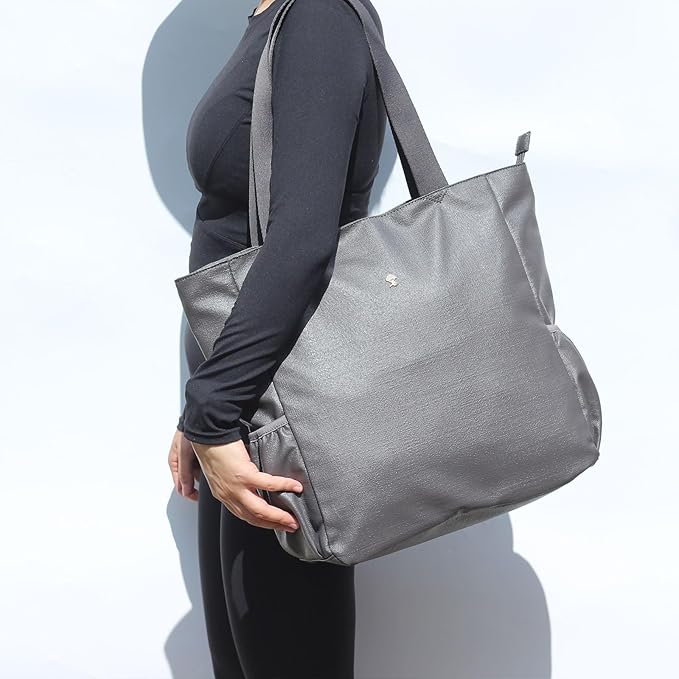 ESVAN Original Floral Water Resistant Large Tote Bag Shoulder Bag for Gym Beach Travel Daily Bags Upgraded