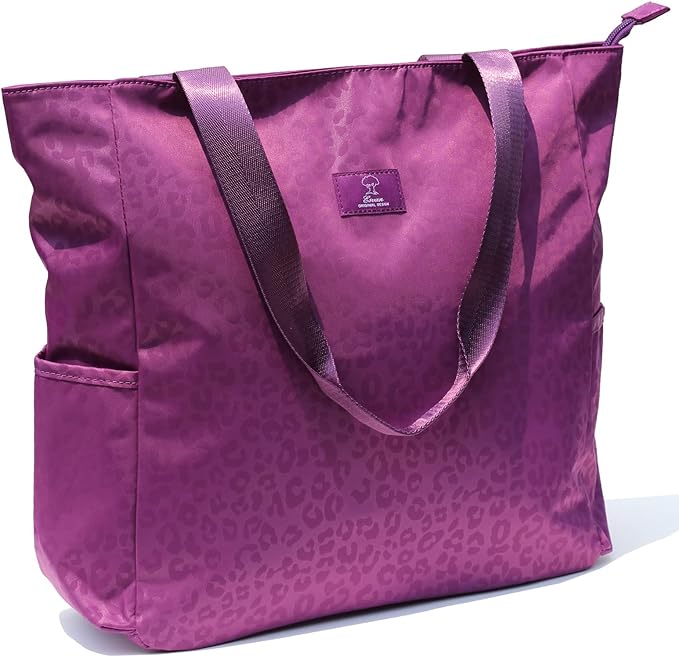 ESVAN Original Floral Water Resistant Large Tote Bag Shoulder Bag for Gym Beach Travel Daily Bags Upgraded
