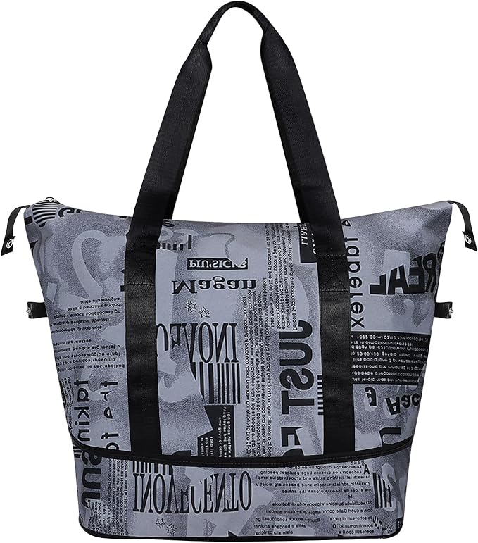 Womens Travel Duffel Bag Lightweight Sport Gym Bag Waterproof Weekender Overnight Bag with Wet and Dry Separation Pocket for Gym Training Yoga Fitness Swimming