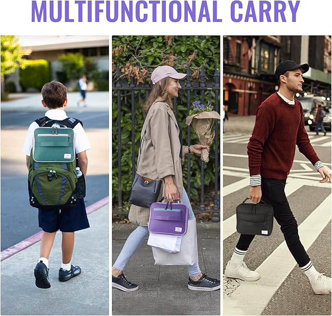 Genteen Lunch Box Lunch Bag for Kids Girls,Insulated Lunch Bag Women,Reusable Lunchbox for School,Work,Outdoor (Purple)