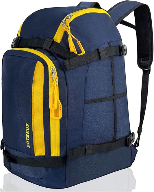 Sutekus Ski Boot Bag Skiing Travel Backpack Snowboard Boots Bag Travel Luggage For Skis, Helmet, Goggles, Gloves, Snowboard & Gear Accessories