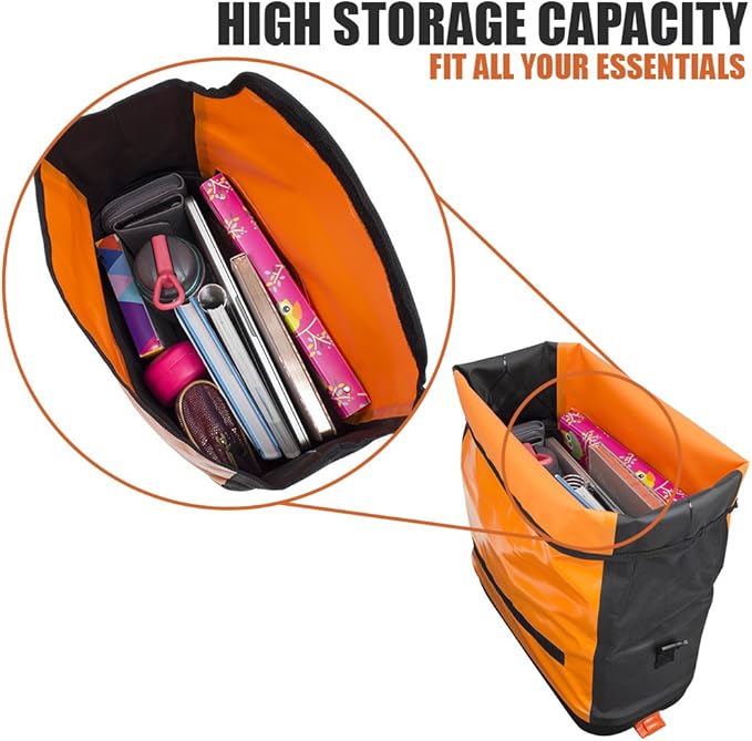 Ibera Bike Trunk Bag - PakRak Clip-On Quick-Release Waterproof Bicycle Commuter Bag