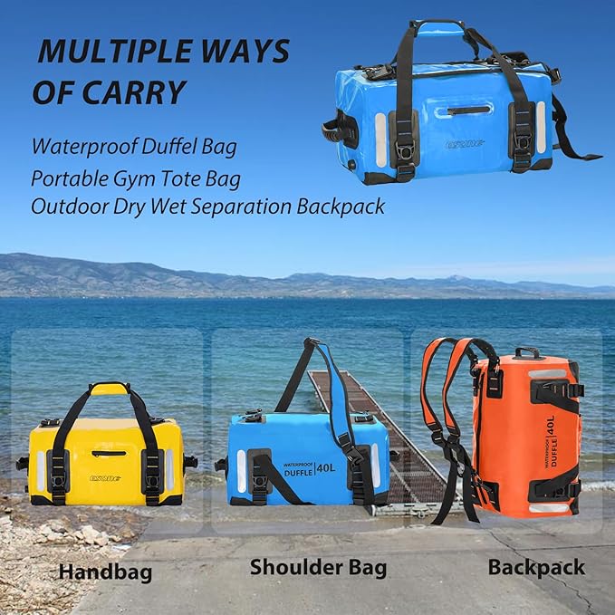 ESONE Dry Bags Waterproof Backpack for Men/Women Dry Bags for Kayaking Waterproof Backpack for Travel Dry Bag Backpack Waterproof Duffel Bag Applicable Boating Camping Paddle Board Surfing