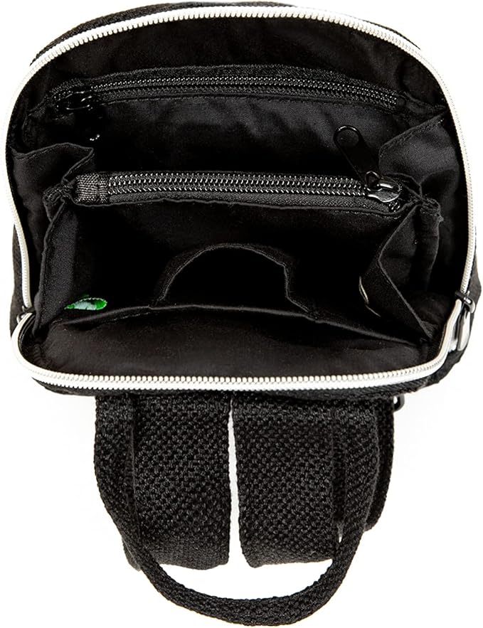 DIME BAGS - Club Backpack - Stylish Mini Backpack with (Hemp Material, Black)