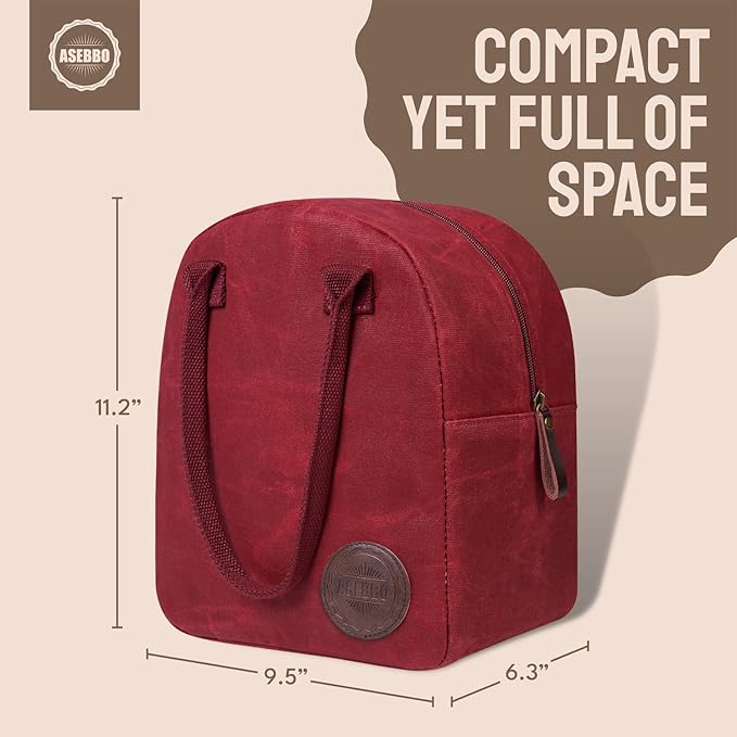 Insulated Lunch Bag for Women & Men (Passion Red)
