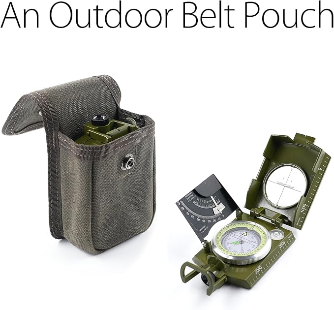 diodrio EDC Belt Pouch for Men Women, Small Compact EDC Holster Pouch with Belt Loop for Hiking, Fishing, Camping, Snap Closure, Classic Waxed Canvas