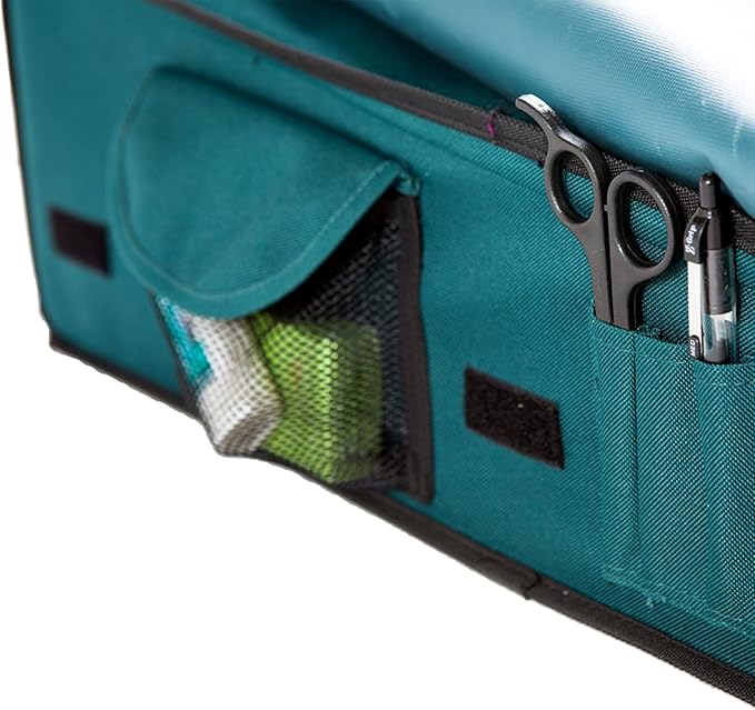 Disc-O-Bed Footlocker, Expandable Under Cot Storage for Camping Gear, Green