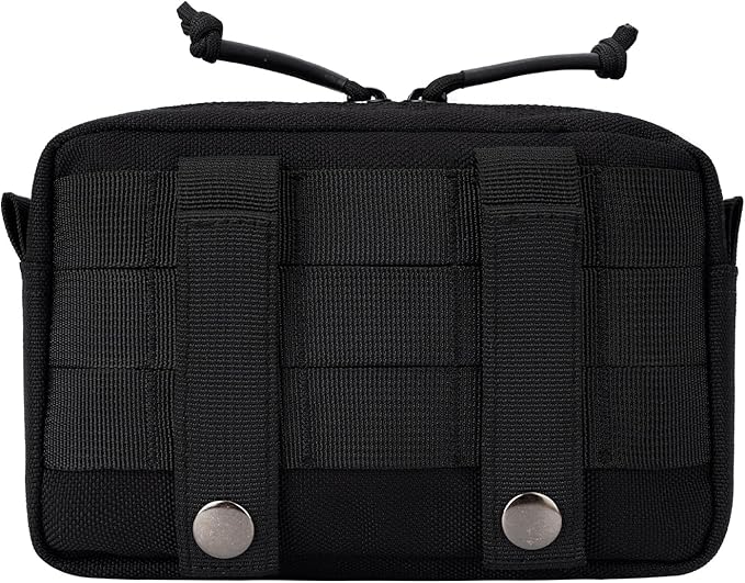 Tactical Belt Pouch EDC Waist Bag MOLLE Admin Pocket Modular Medical Kit Organizer Phone Holster Vest Pack Nylon Utility Zipper Wallet Small Gear Tool Carrier for Men Women Camping Hiking