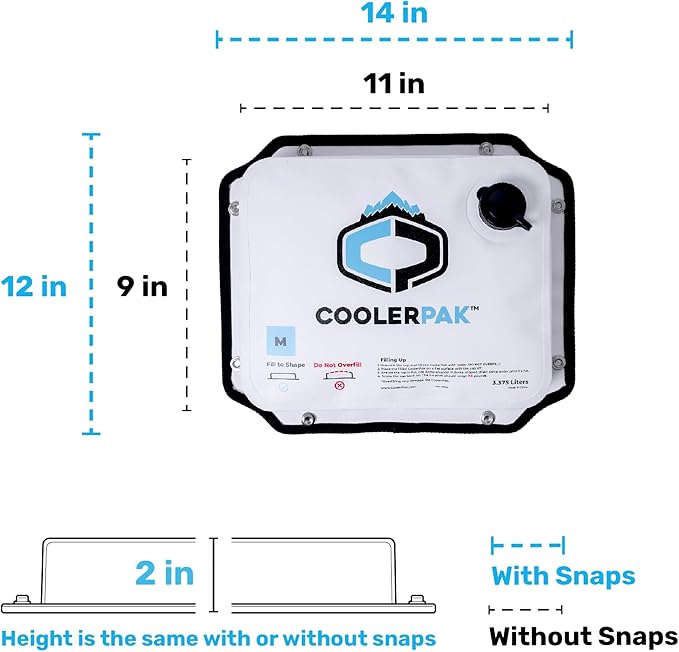 7lb, 10lb, 15lb Refillable Reusable Ice Pack – Stays Cold for Days – Non-Toxic, Leakproof, and Suitable for Potable Drinking Water – Built Tough, Rolls Up for Easy Storage
