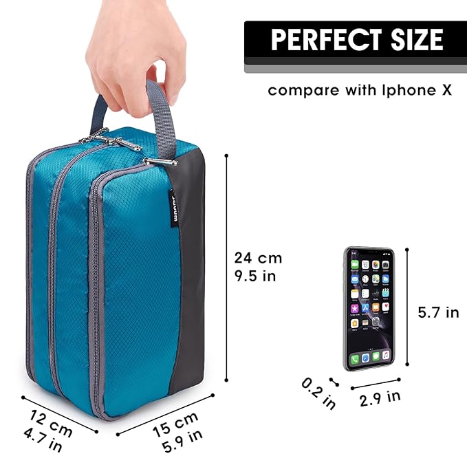 Toiletry Bag for Men Hanging Dopp Kit Water Resistant Shaving Bag Small Toiletry Bag for Traveling (Blue)