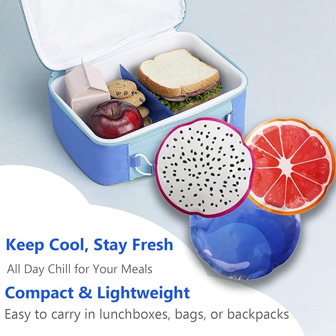 Reusable Ice Packs for Coolers - 5 Pack Freezable Gel Packs for Lunch Box, Camping, Picnic, Medical Cold Therapy - Leakproof & Long-Lasting Cold Storage