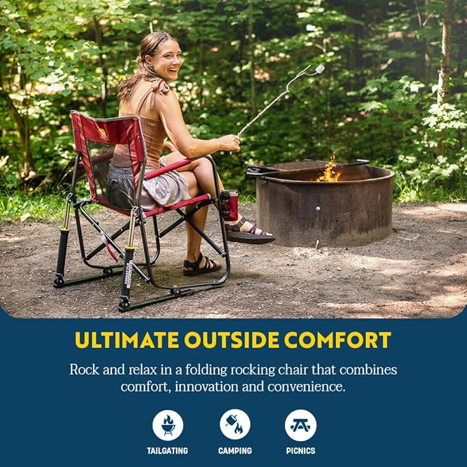 GCI OUTDOOR Freestyle Rocker Outdoor Rocking Chair with Beverage Holder