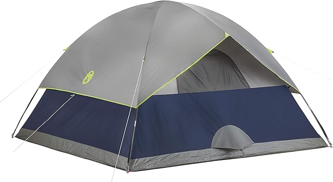 Coleman Sundome Camping Tent with Rainfly, 2/3/4/6 Person Tent Sets Up in 10 Mins, Weatherproof Shelter for Camping, Festivals, Backyard, Sleepovers, & More