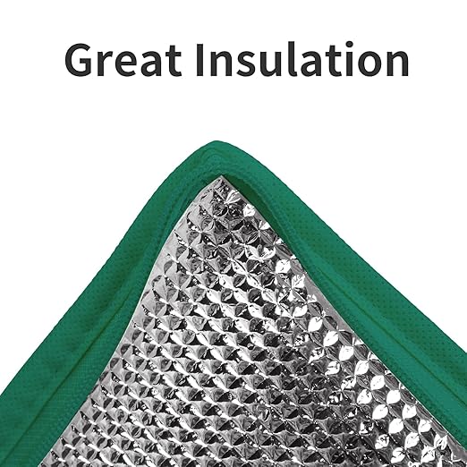 musbus 2-Pack extra Insulated Grocery shopping bag, large Green leaf, kitchen foldable reusable bags groceries,Sturdy zipper,Collapsible,tote,cooler,for transport women,Durable carrier