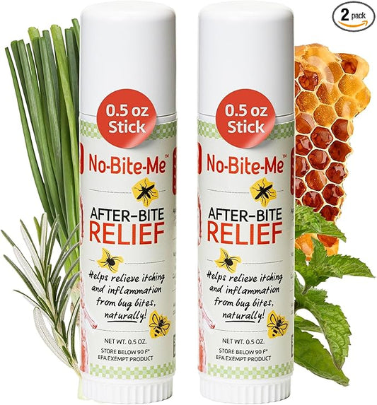 SALLYEANDER No-Bite-Me Anti-Itch Balm Sticks – All-Natural Bug-Bite Relief – 2-Pack – Gentle for Kids & Infants