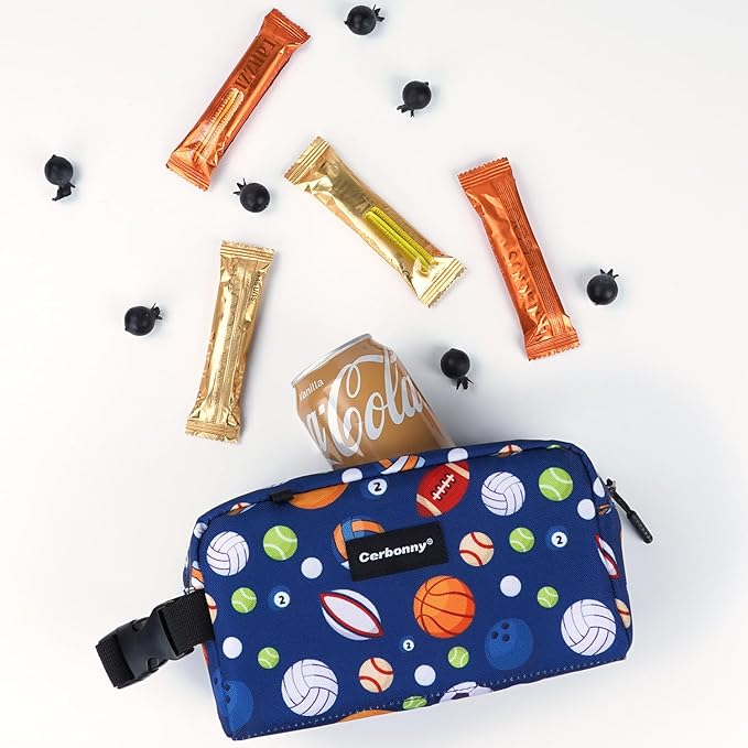 Cerbonny Small Cooler Bag Freezable Lunch Bag for Work School Travel,Small Lunch Bag,Small Insulated Bag For Kids/Adults,Freezer Lunch Bags,Mini Lunch Bag Fit For Yogurt,Suit for 3+(blue football)