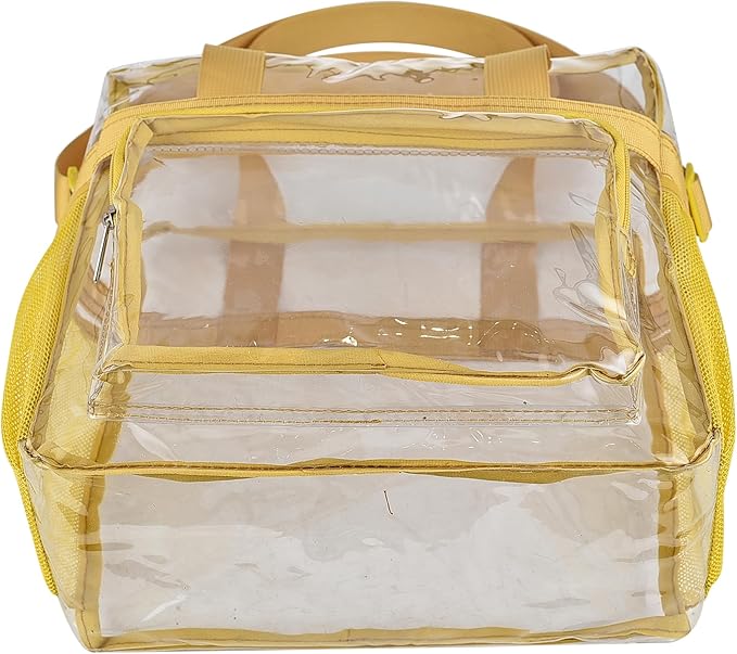 USPECLARE Clear Tote Stadium Approved, Security Travel & Gym Clear Bag for Work Sports Games Concerts