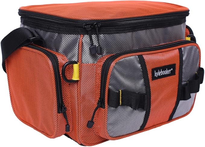 Kylebooker Fishing Tackle Bags Soft Side Fishing Tackle Box Storage Bag for Saltwater or Freshwater