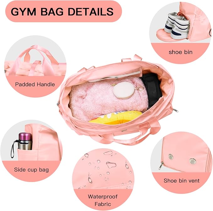 Yoga Bags for Women with Yoga Mats Bags Carrier Carryall Canvas Tote for Pilates Shoulder for Travel Office Beach Workout