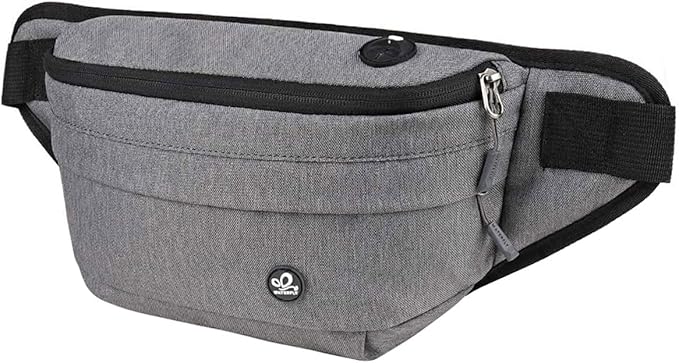 WATERFLY Fanny Pack for Men Women Water Resistant Large Hiking Waist Bag Pack Carrying All Phones for Running Walking Traveling