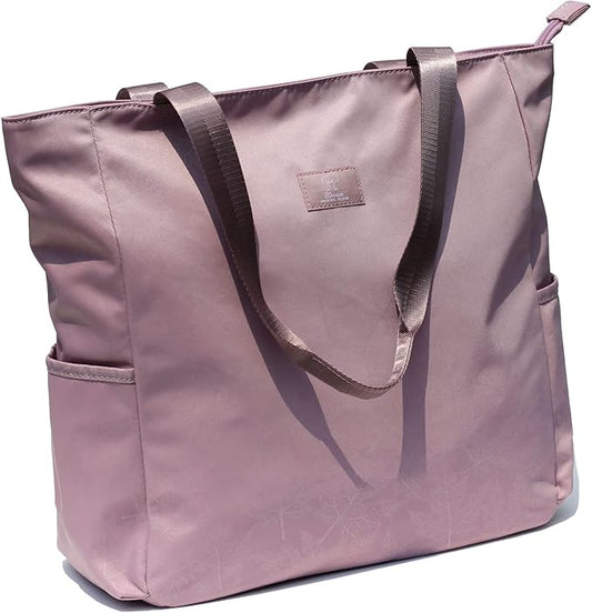 ESVAN Original Floral Water Resistant Large Tote Bag Shoulder Bag for Gym Beach Travel Daily Bags Upgraded