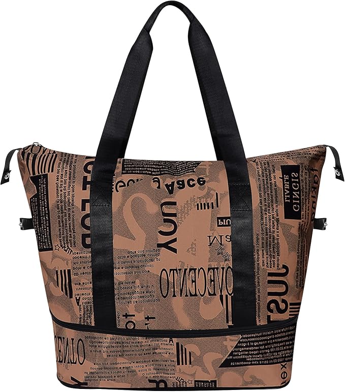 Womens Travel Duffel Bag Lightweight Sport Gym Bag Waterproof Weekender Overnight Bag with Wet and Dry Separation Pocket for Gym Training Yoga Fitness Swimming