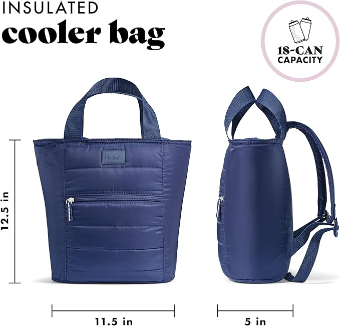Fit & Fresh Carefree Cooler Collection – Insulated, Leakproof, Water-Resistant Tote & Mini Sling Bag for Summer Pool & Travel
