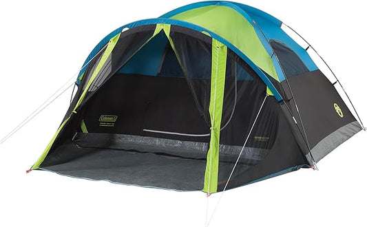 Coleman Carlsbad Dark Room Tent with Screened Porch, 4/6 Person Tent Blocks 90% of Sunlight to Keep Inside Cool, Weatherproof Shelter with Easy Setup, Made of PFAS-Free Materials