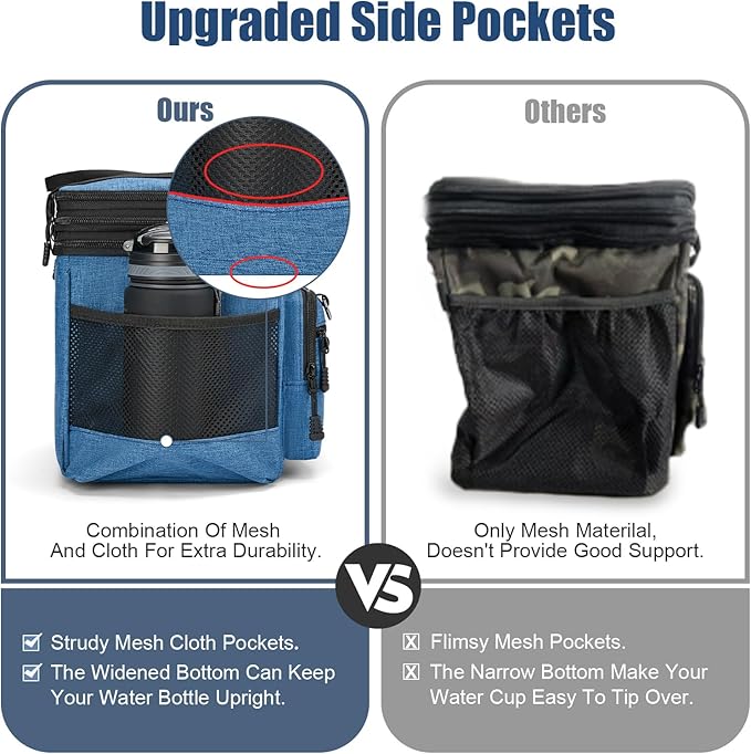 Insulated Lunch Box for Men/Women: Reusable Lunch Bag for Work Office Daytrip Picnic Beach - Leakproof Cooler Tote Bag Organizer for Adults - Blue