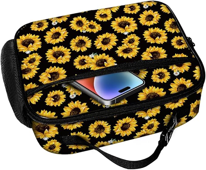 Sunflower Lunch Bag Reusable Insulated Lunch Box Keep Food Cooler Thermal Lunch Tote bags for Women Men