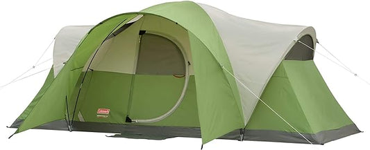 Coleman Montana 8-Person Camping Tent with Rainfly, Weatherproof Family Tent Sets Up in 15 Mins, Fits Multiple Airbeds