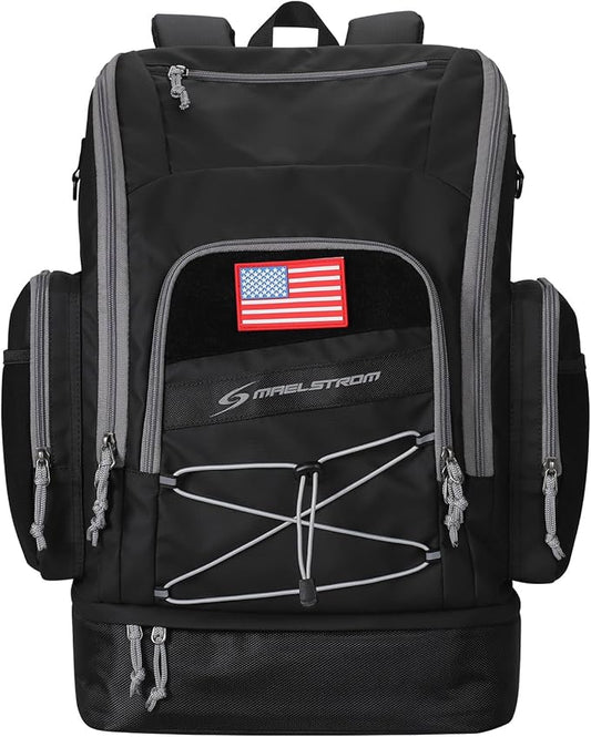 Maelstrom Swim Backpack,35L Swimming bag with Separate Shoes Compartment,Swim Gear Bag,Athlete Gym Rucksack for Men and Women