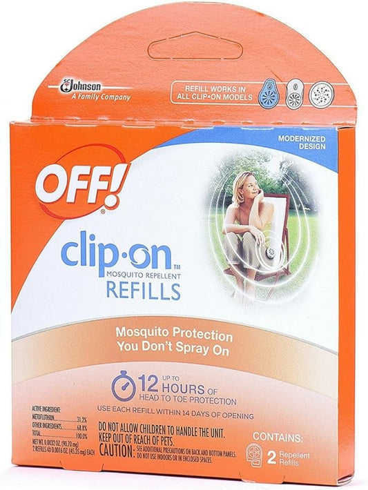 OFF! Clip-On Mosquito Repellent Refill, Provides 12 Hours of Protection, 2 Count (Pack of 2)