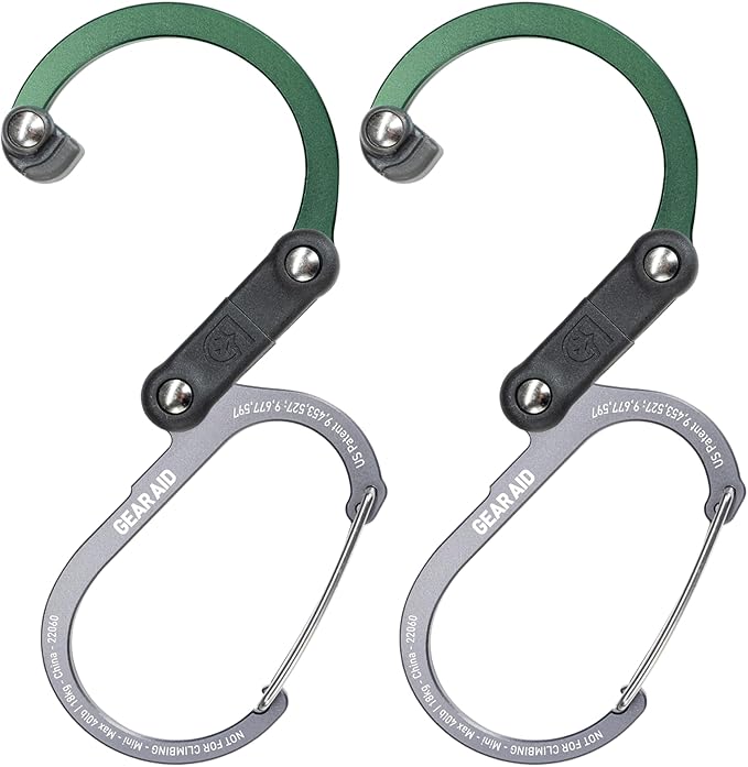 GEAR AID HEROCLIP Carabiner Gear Clip and Hook (Mini) for Travel