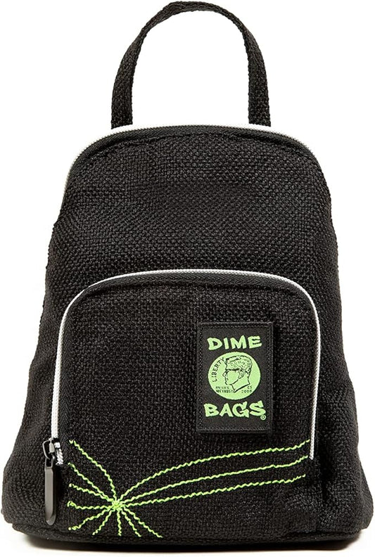 DIME BAGS - Club Backpack - Stylish Mini Backpack with (Hemp Material, Black)