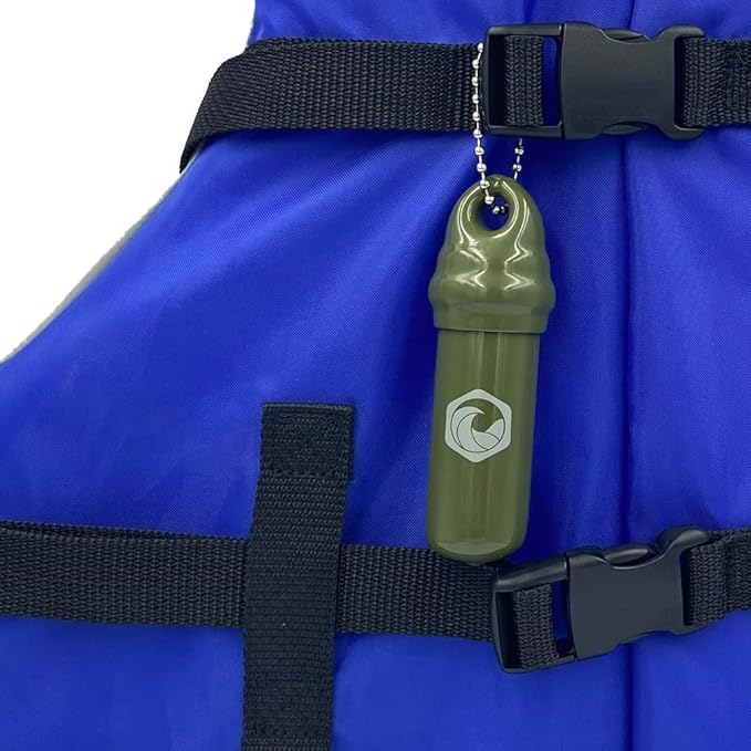 Floating Keychain (2 pack) with Waterproof Safety Container Boat Key Float - Pontoon, Fishing Accessories key holder