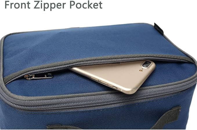 FlowFly Kids Lunch box Insulated Soft Bag Mini Cooler Back to School Thermal Meal Tote Kit for Girls, Boys,Cyan