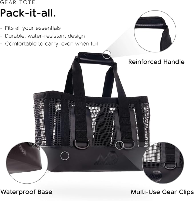 MISSION Boat Gear CASSI Heavy-Duty Outdoor Tote and Waterproof Marine-Grade Mesh Boat Bags