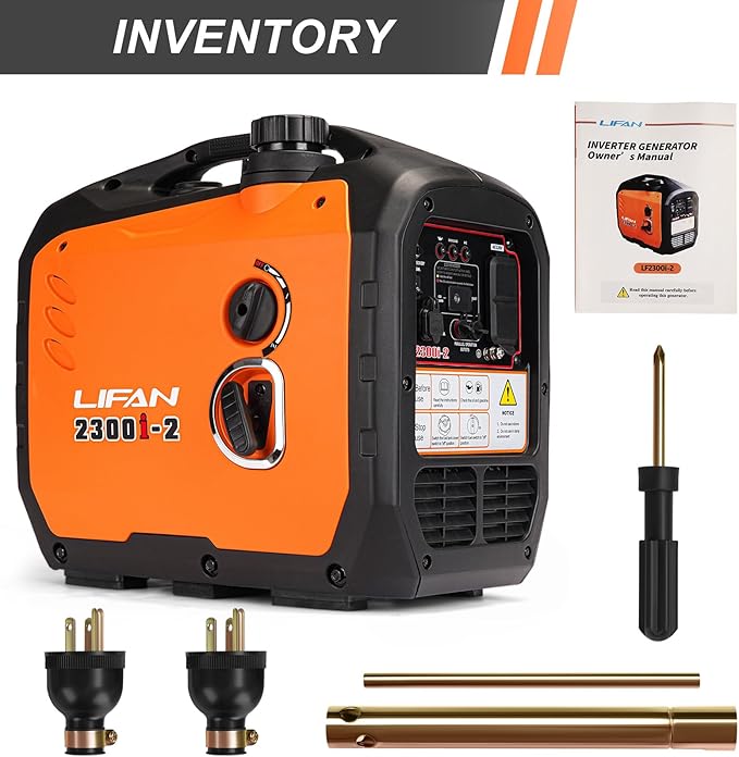 LIFAN 2300W Gasoline Inverter Generator - Portable, Quiet & Fuel-Efficient Power Solution for Home, Camping, RV & Emergency Use with Parallel Capability