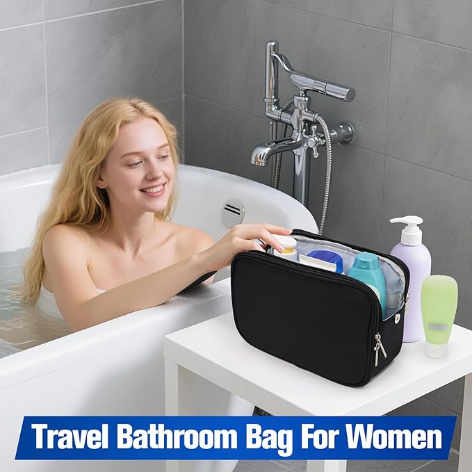 Toiletry Bag For Men, Travel Essentials Shaving Dopp Kit Bathroom Bag Hanging Shower Bag For Camping Outdoor, Father's Gifts, Dad's gift, Black