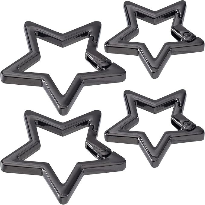 Star Carabiner, Zinc Alloy Heavy Duty Star Shaped Keychain Clip, Carabiner Clip for Camping, Hiking, Fishing