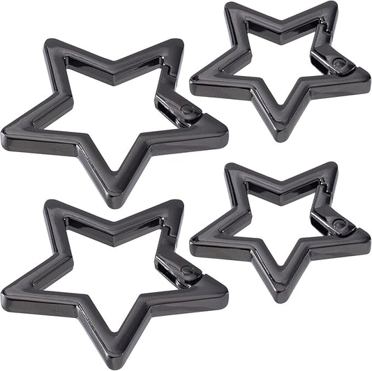 Star Carabiner, Zinc Alloy Heavy Duty Star Shaped Keychain Clip, Carabiner Clip for Camping, Hiking, Fishing