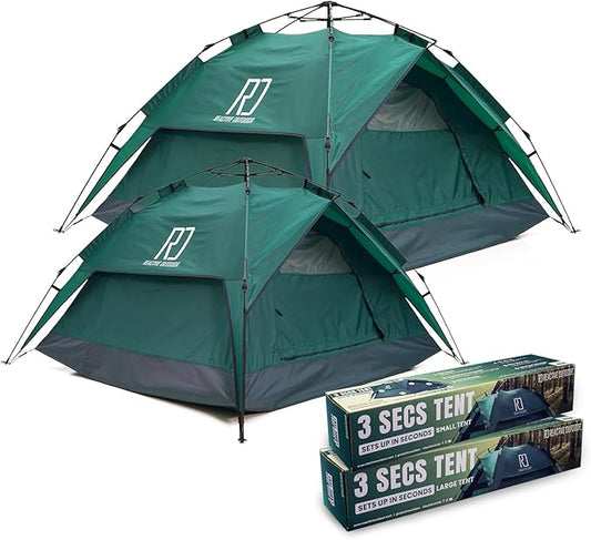 Reactive Outdoor Tent - 3 Second Tent - 3 Sec Instant Pop Up Tent - Easy and Quick Setup Camping Tent - 1 Person Setup Waterproof Double Layer Outdoor Camping Tent